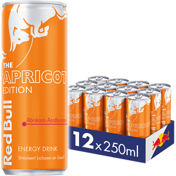 Red Bull Energy Drink Abrikoos-Aardbeismaak The Apricot Edition 250 ml
