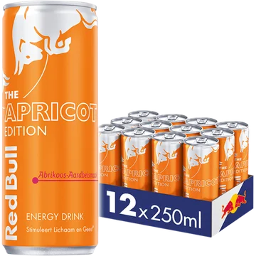 Red Bull Energy Drink Abrikoos-Aardbeismaak The Apricot Edition 250 ml