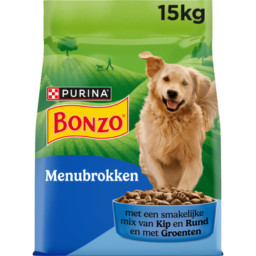 Bonzo Menubrokken Hondenvoer met Kip en Groenten 15 Kg