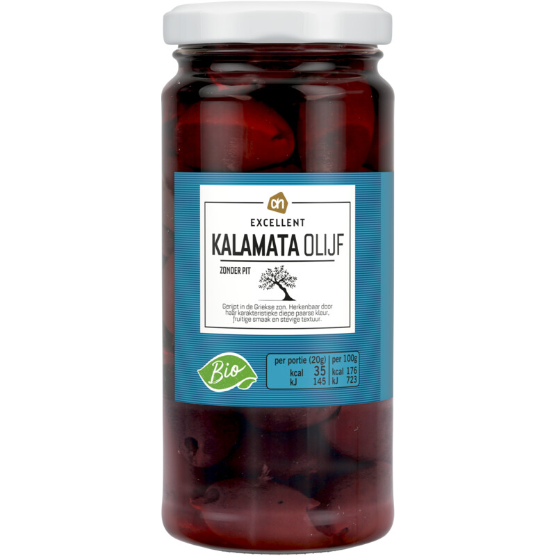 AH Excellent Biologische kalamata olijf zonder pit