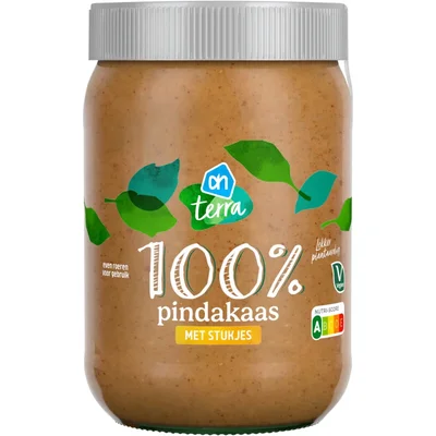 AH Terra Plantaardig 100% pindakaas stukjes