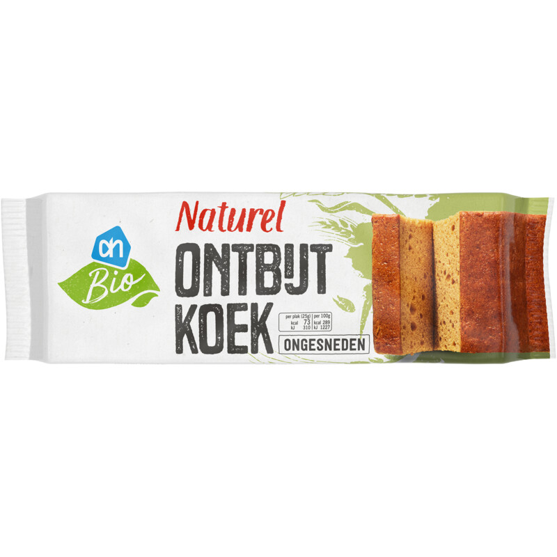 AH Biologisch Ontbijtkoek naturel ongesneden