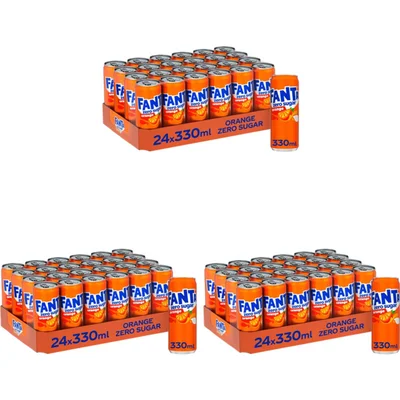 Fanta Orange Zero Sugar 3-tray pakket