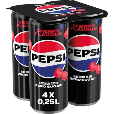 Pepsi Zero sugar cherry 4-pack