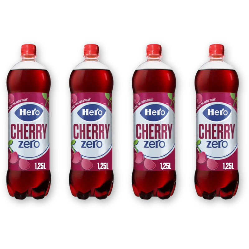 Hero Cherry frisdrank zero 4-pack
