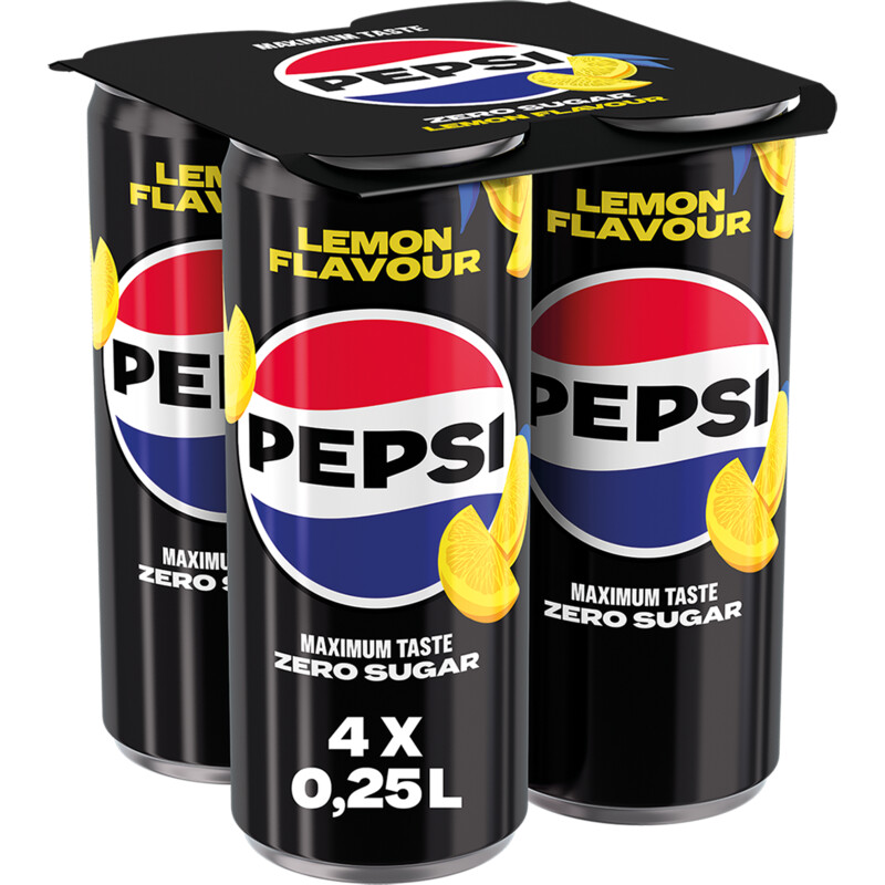 Pepsi Zero sugar lemon 4-pack