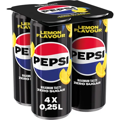 Pepsi Zero sugar lemon 4-pack