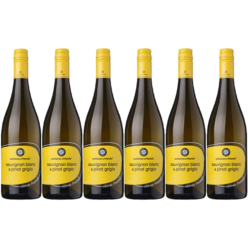 Puklavec & Friends sauvignon blanc & pinot grigio 6 flessen