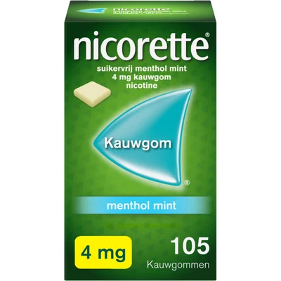 Nicorette Menthol mint kauwgom 4mg nicotine
