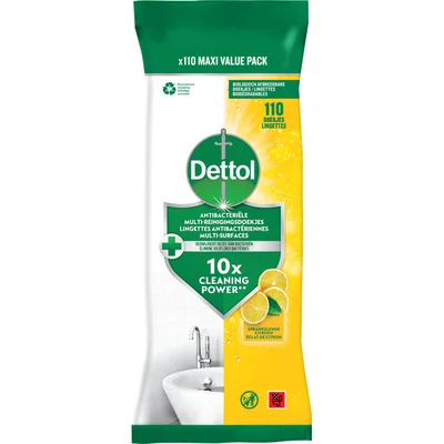 Dettol Antibacteriële schoonmaakdoekjes citroen