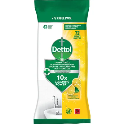 Dettol Antibacteriële schoonmaakdoekjes citroen