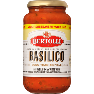 Bertolli met Basilicum en Witte Wijn Voordeelverpakking 500 g