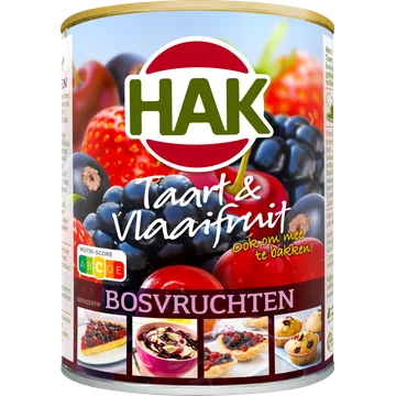 Hak Taart & Vlaaifruit Bosvruchten 430 g