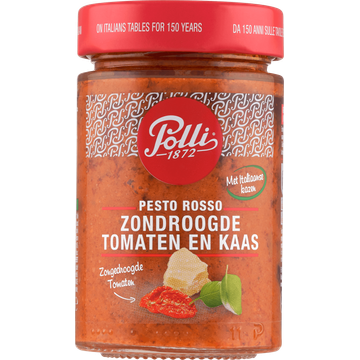 Polli Pesto Rosso Zondroogde Tomaten en Kaas 190 g 