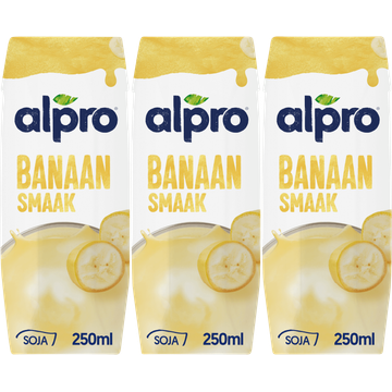 Alpro Sojadrink Banaan Houdbaar 3 x 250 ml