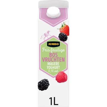Jumbo Fris Fruitige Bosvruchten Magere Yoghurt 0,1% Vet 1 L