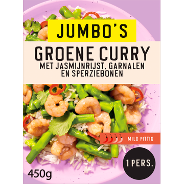 Jumbo's Vriesverse Maaltijd Groene Curry 450g