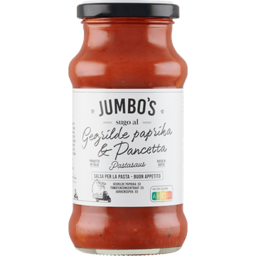 Jumbo's Gegrilde Paprika & Pancetta Pastasaus 350 g