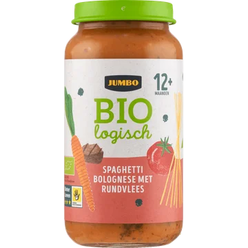 Jumbo Biologisch Babyvoeding Spaghetti Bolognese met Rundvlees 12+ Maanden 250 g