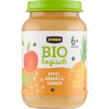 Jumbo Biologisch Babyvoeding Appel, Ananas & Granen 6+ Maanden 190 g
