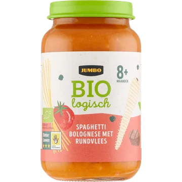 Jumbo Biologisch Babyvoeding Spaghetti Bolognese met Rundvlees 8+ Maanden 220 g