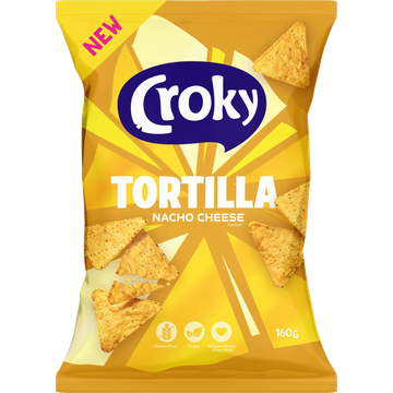 Croky Tortilla Nacho Cheese Flavour 160 g