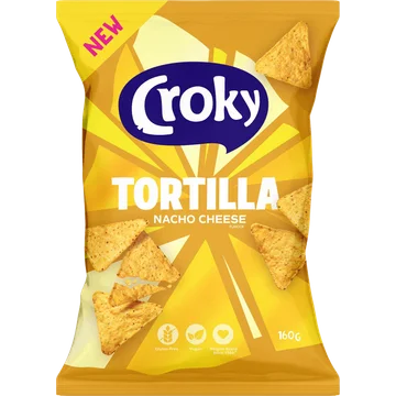 Croky Tortilla Nacho Cheese Flavour 160 g