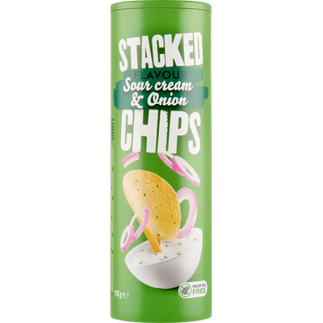 Stacked Flavour Sour Cream & Onion Chips 170 g