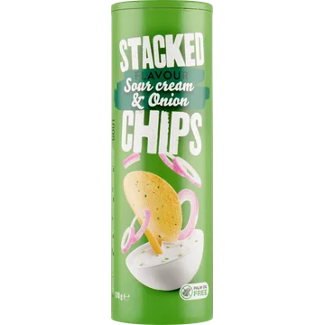 Stacked Flavour Sour Cream & Onion Chips 170 g