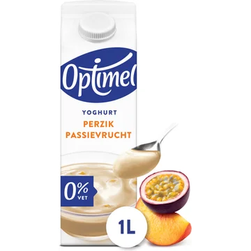 Optimel Magere Yoghurt Perzik Passievrucht 0% Vet 1L