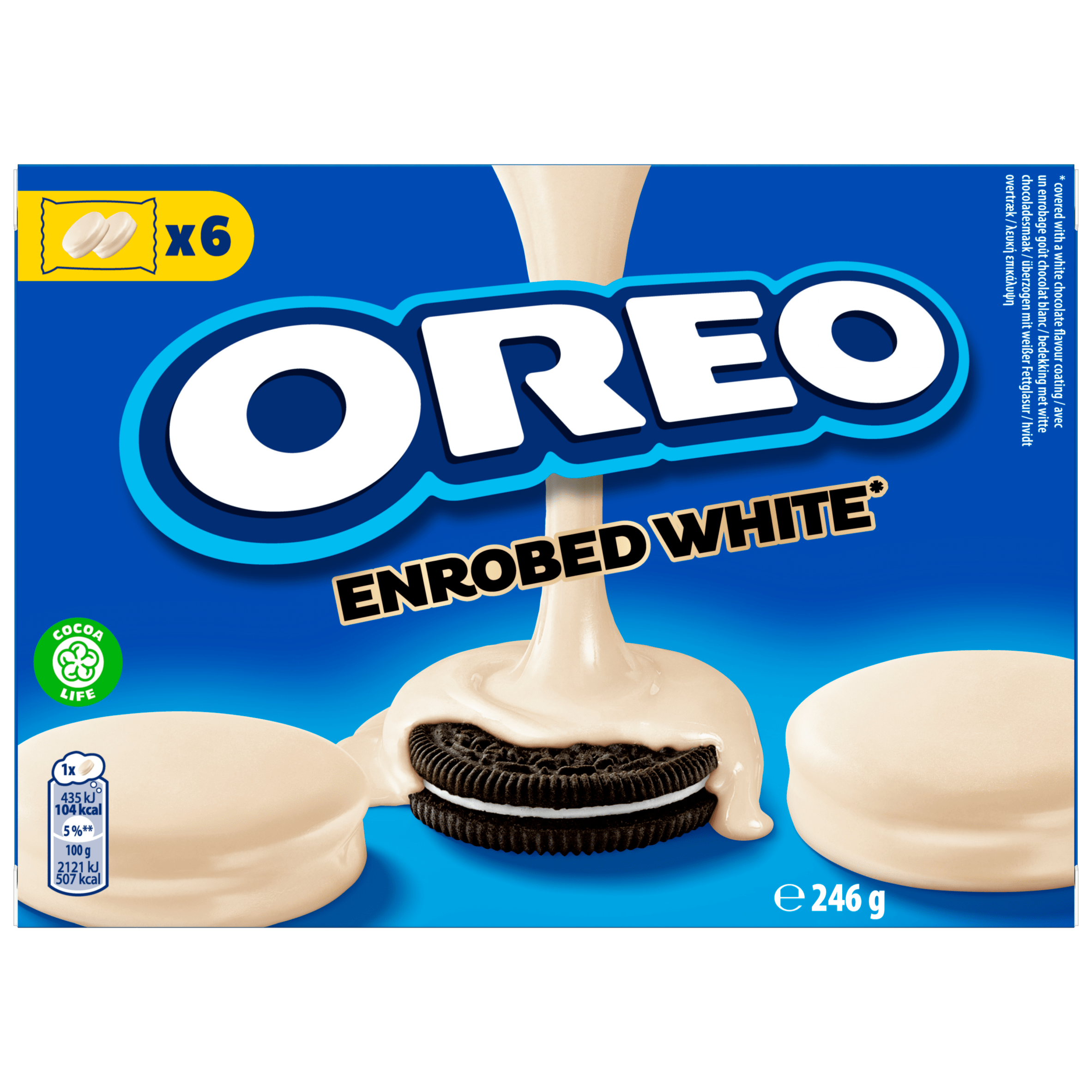 Oreo Enrobed Koekjes met melkchocoladesmaak 246g