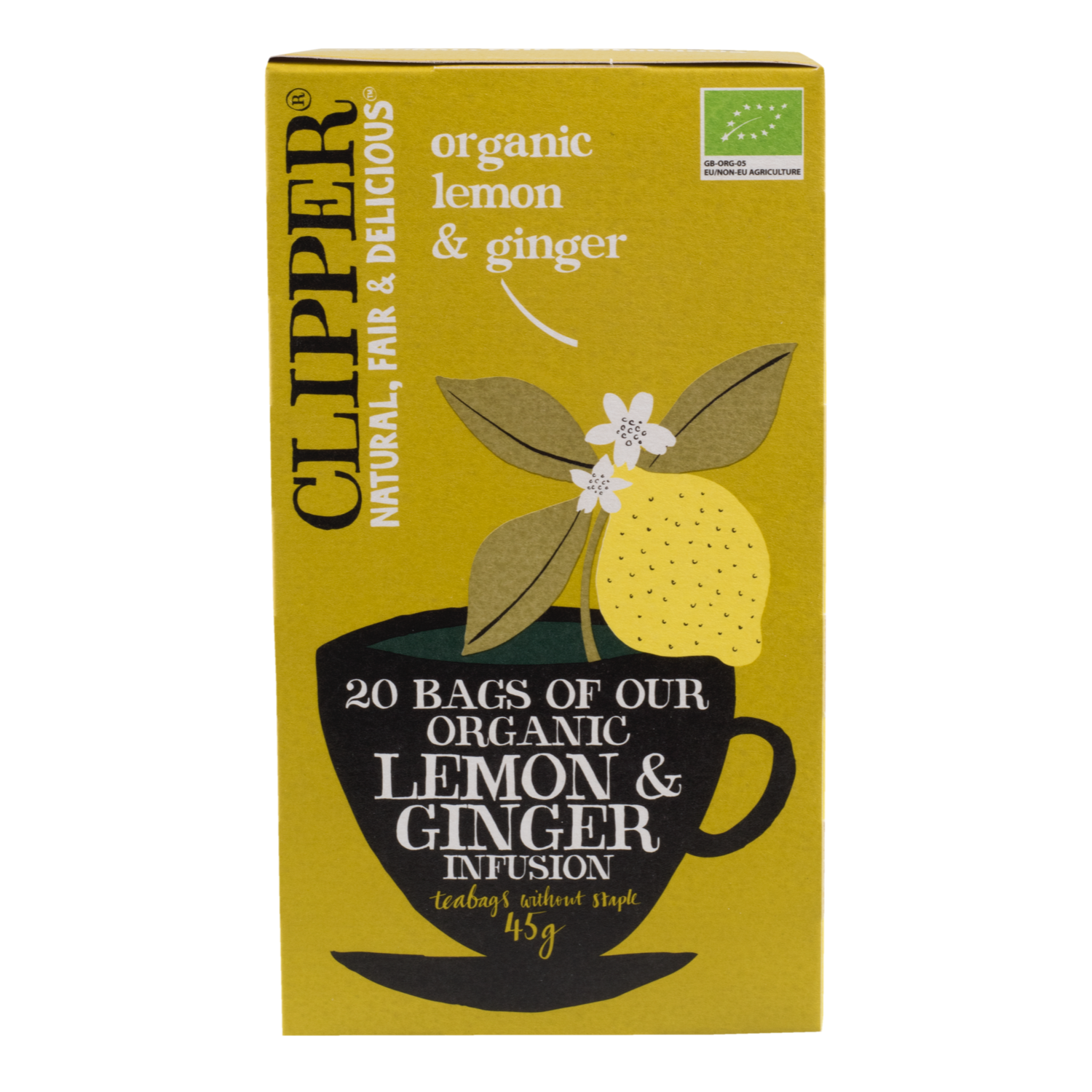 Clipper Lemon & Ginger Organic Infusion 20 Zakjes 45 g