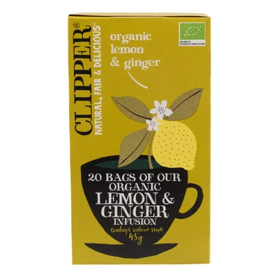 Clipper Lemon & Ginger Organic Infusion 20 Zakjes 45 g
