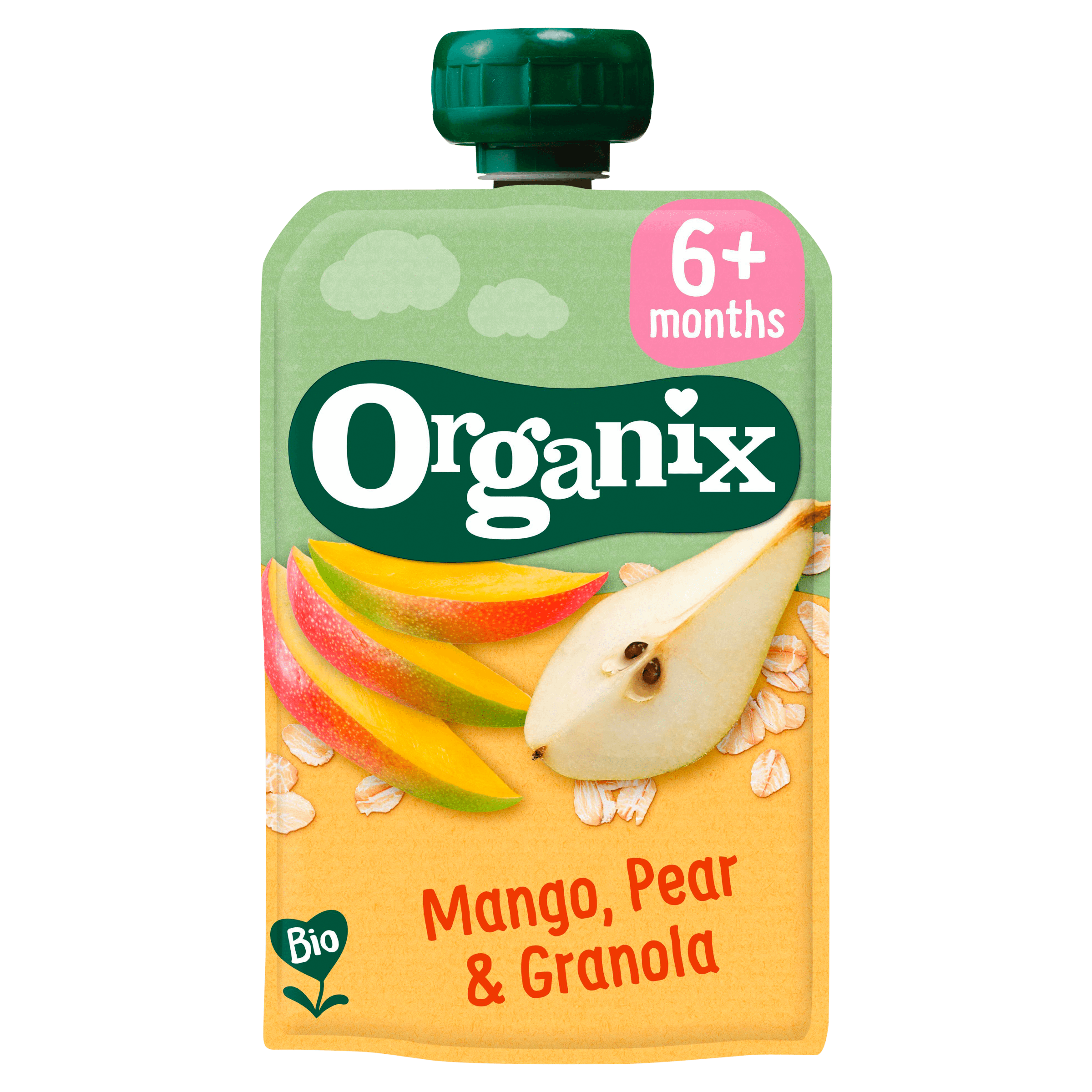 Organix Knijpfruit Mango, peer & granola 6x 6mnd