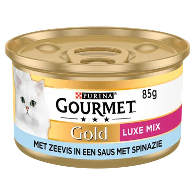 Gourmet Gold Luxe Mix Kattenvoer nat met Zeevis