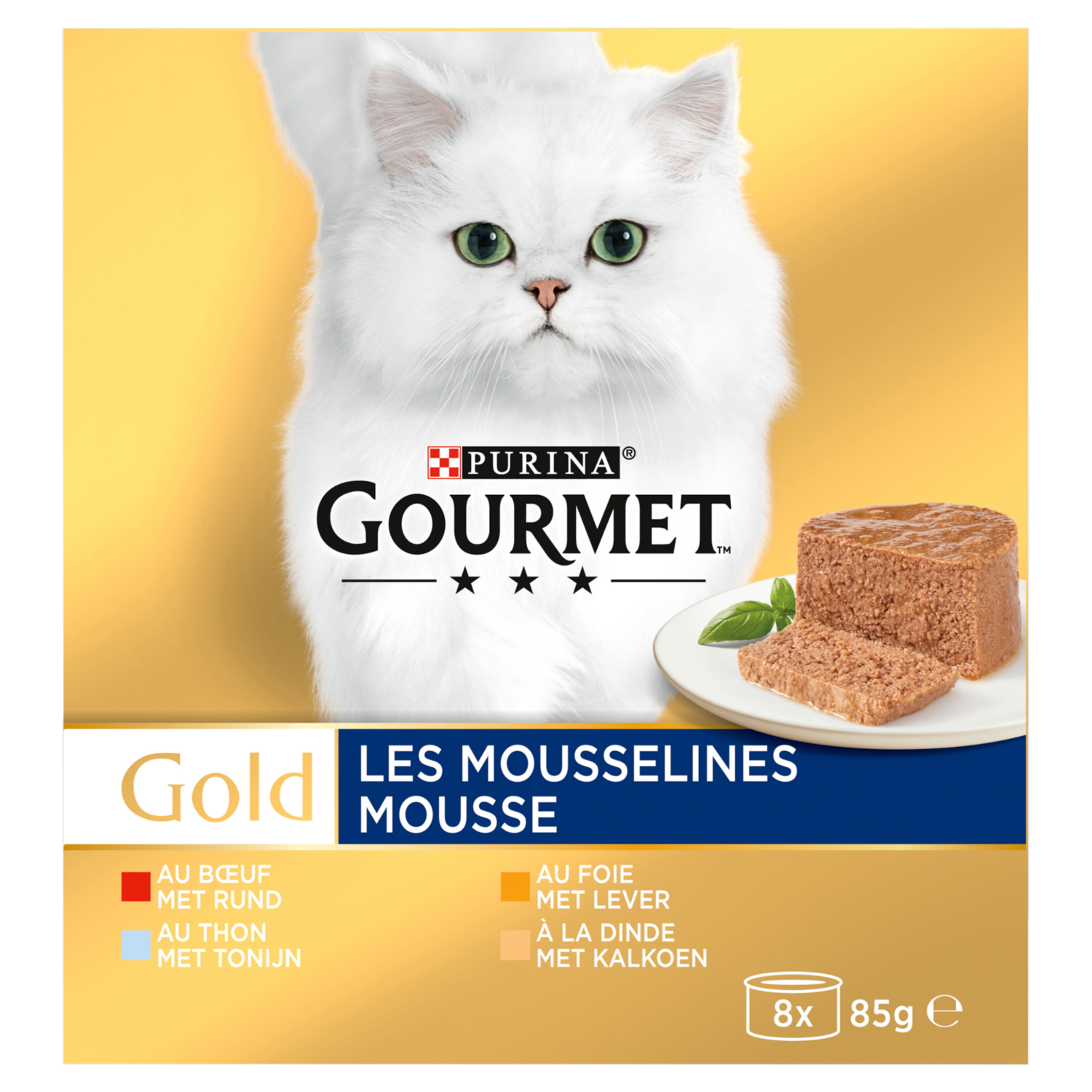 Gourmet Gold Selectie Kattenvoer natvoer met Tonijn, Lever, Kalkoen en Rund