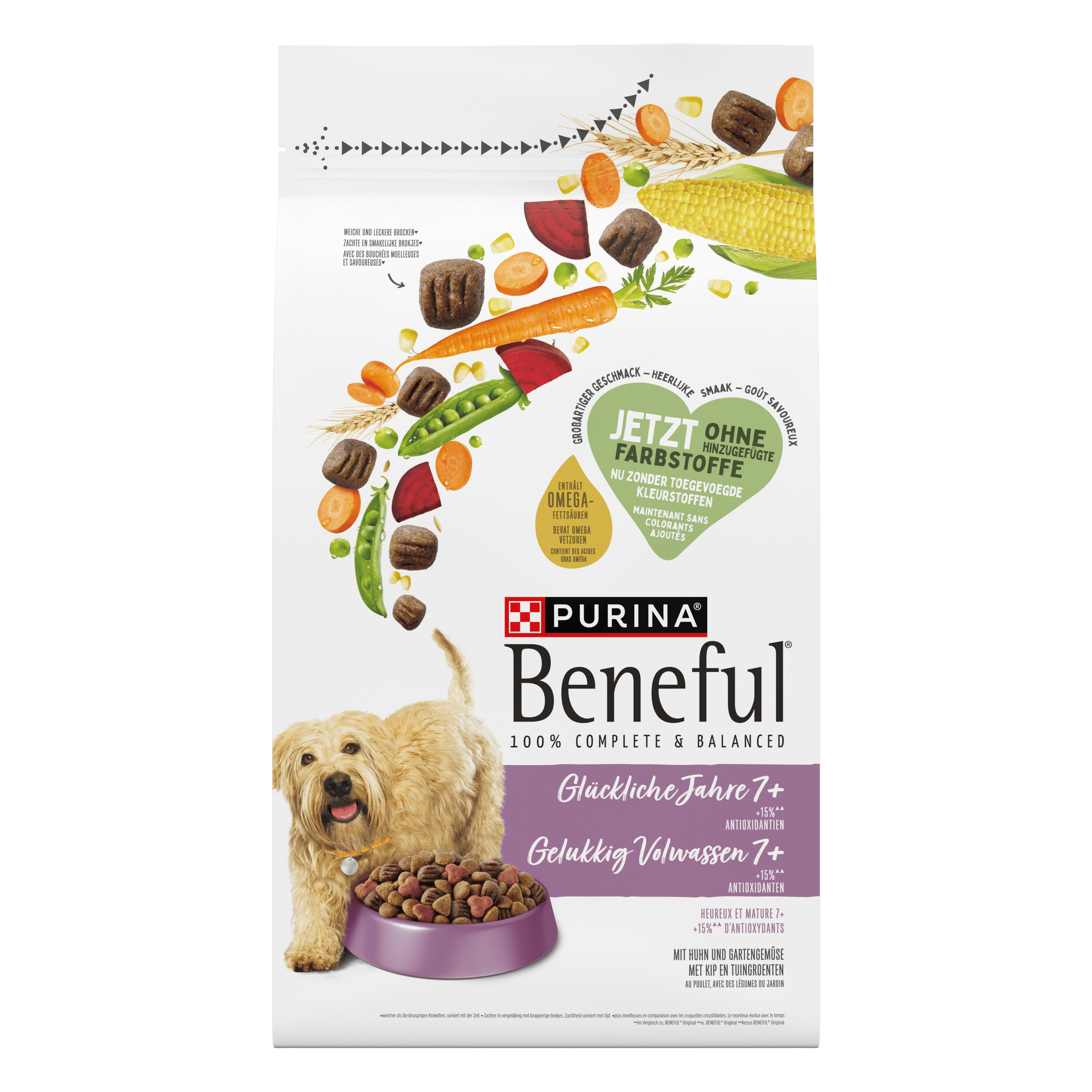 Beneful Gelukig Volwassen Hondenvoer met Kip en Tuingroenten