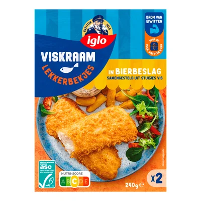 Iglo Viskraam Lekkerbekjes in Bierbeslag 2 Stuks 240 g