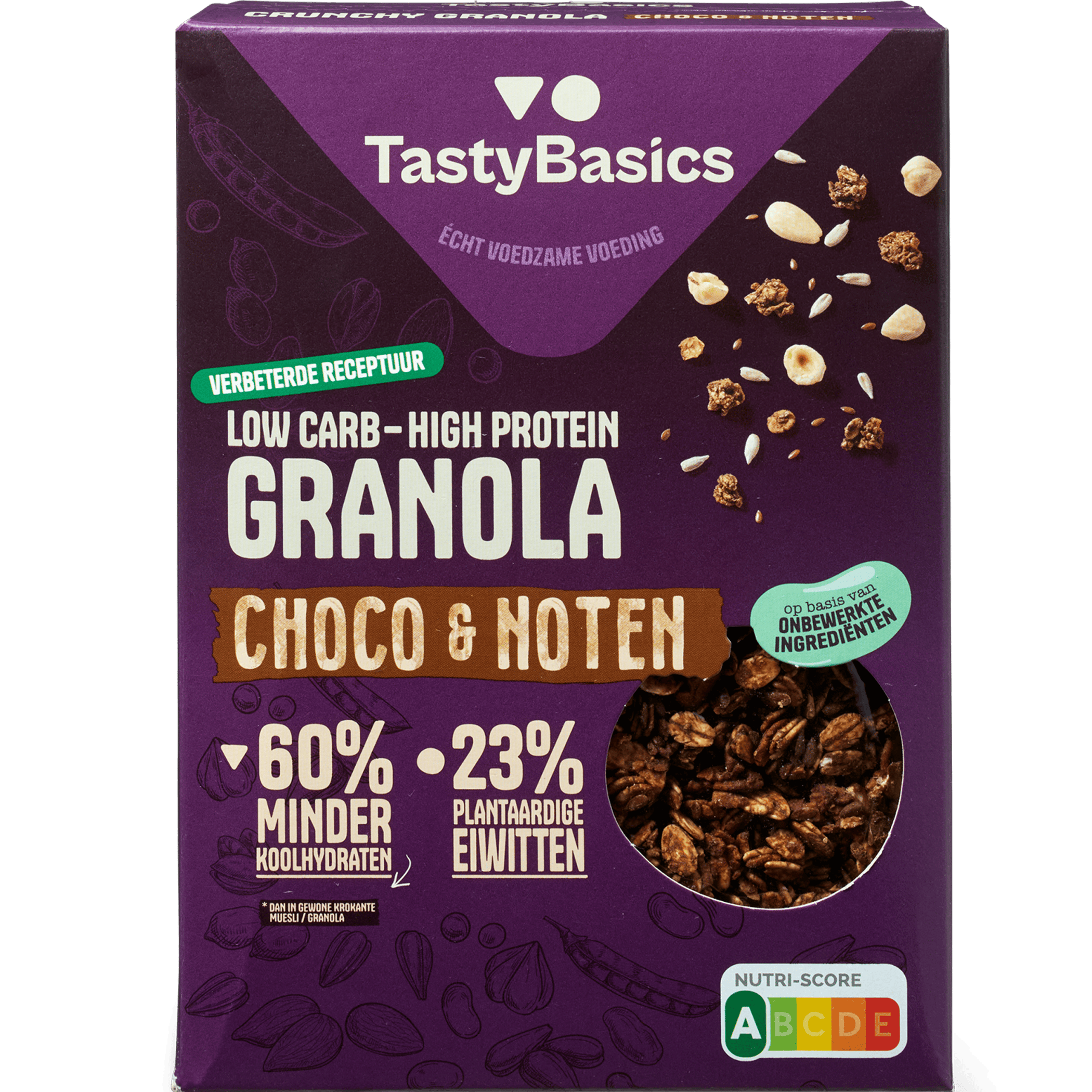 TastyBasics Low Carb - High Protein Granola Choco Noten