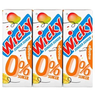 Wicky Zonder Suiker Mango 6x200ML