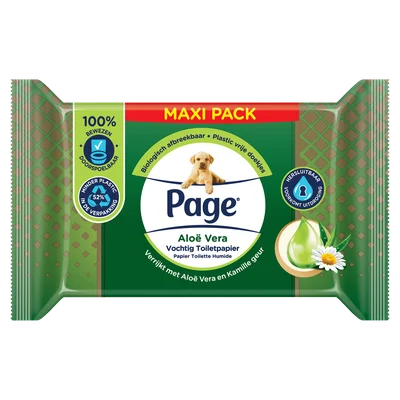 Page Vochtig Toiletpapier Aloë Vera Maxi