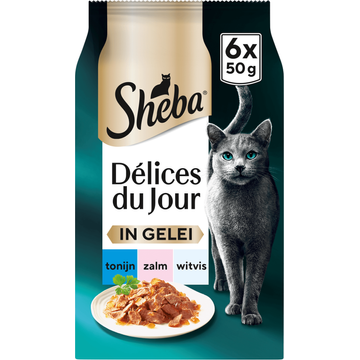 Sheba Kattenvoer Délices du Jour - Traiteur Selectie in saus Natvoer - 6 x 50 g