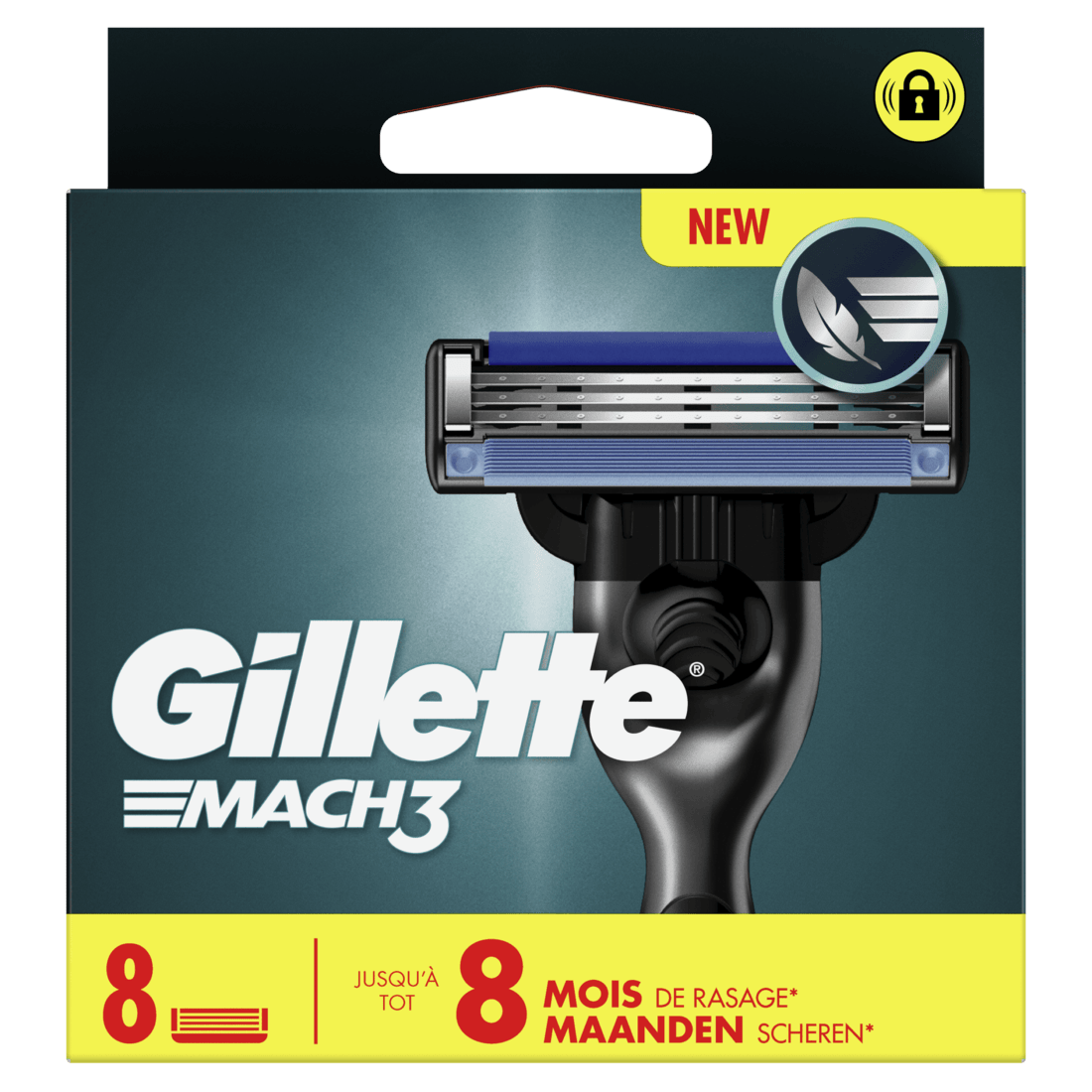 Gillette Mach3 Base 8 Navulmesjes Voor Mannen