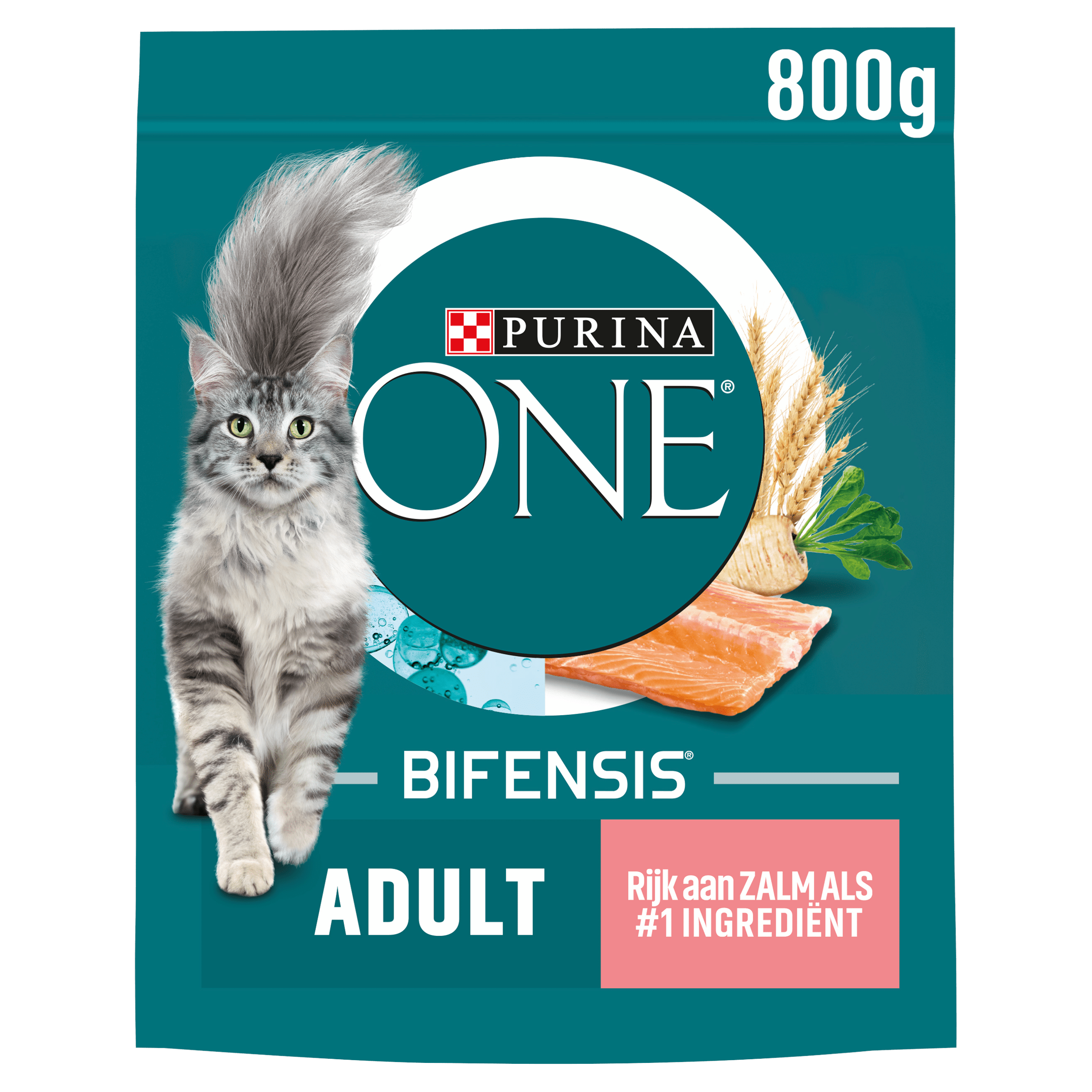 Purina ONE Graanvrij Adult Kattenvoer Rijk aan Zalm