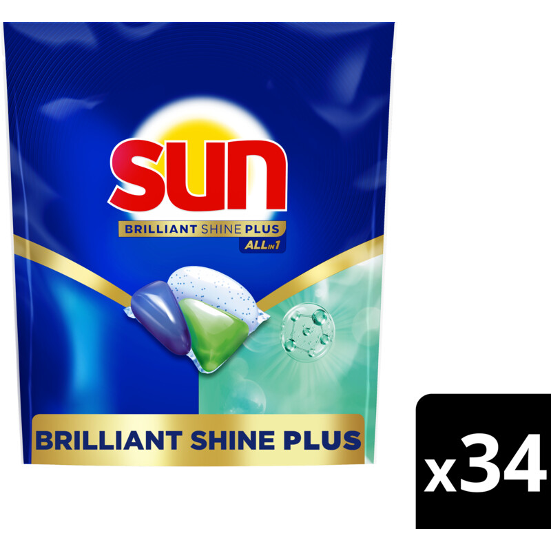 Sun Brilliant Shine Plus Vaatwascapsules All-in 1 16 capsules