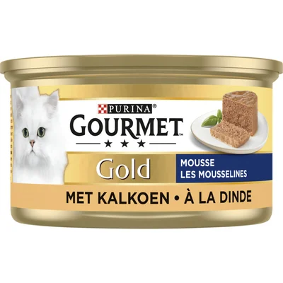 Gourmet Gold Mousse Kattenvoer nat met Kalkoen