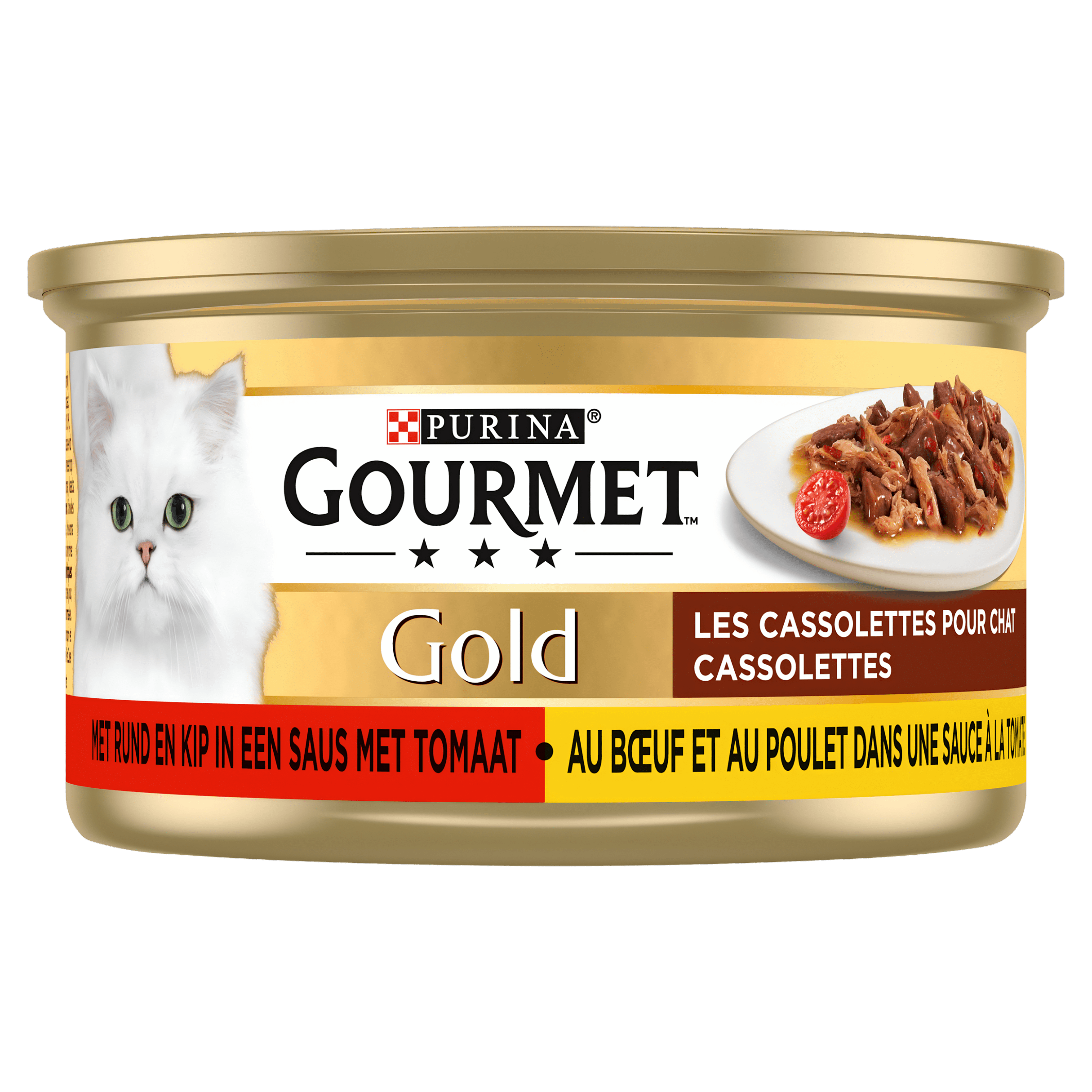 Gourmet Gold Cassolettes Kattenvoer nat met Rund en Kip