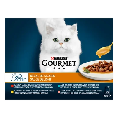 Gourmet Perle Ocean Flakes in Saus Kattenvoer, 4x85g