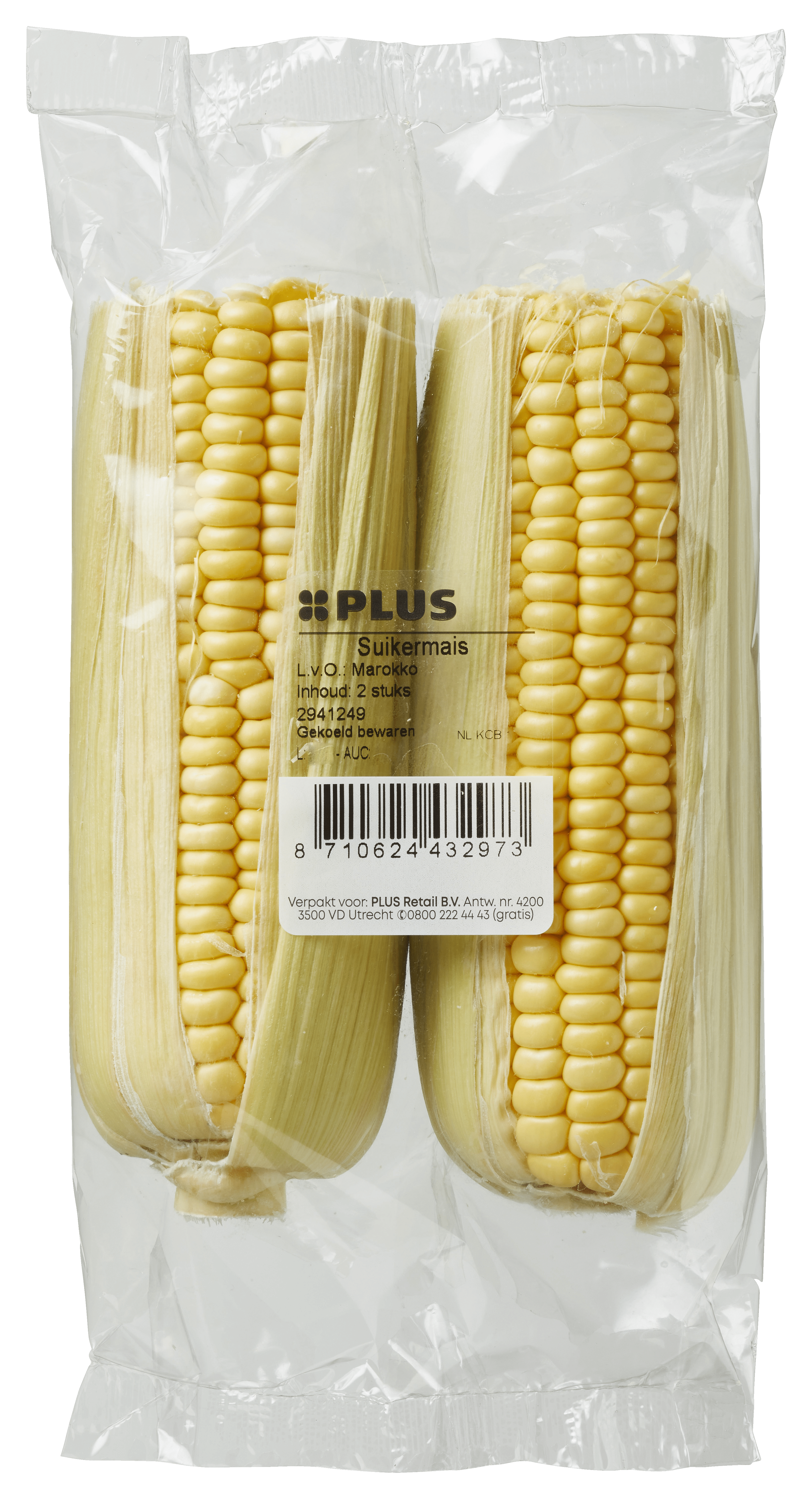 PLUS Maiskolven Pak 2 st