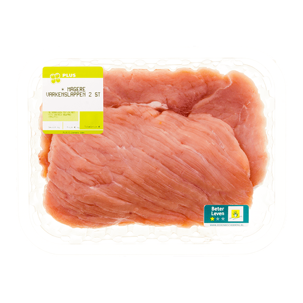 PLUS Boerentrots Varkenslappen mager 2 stuks 300 gram